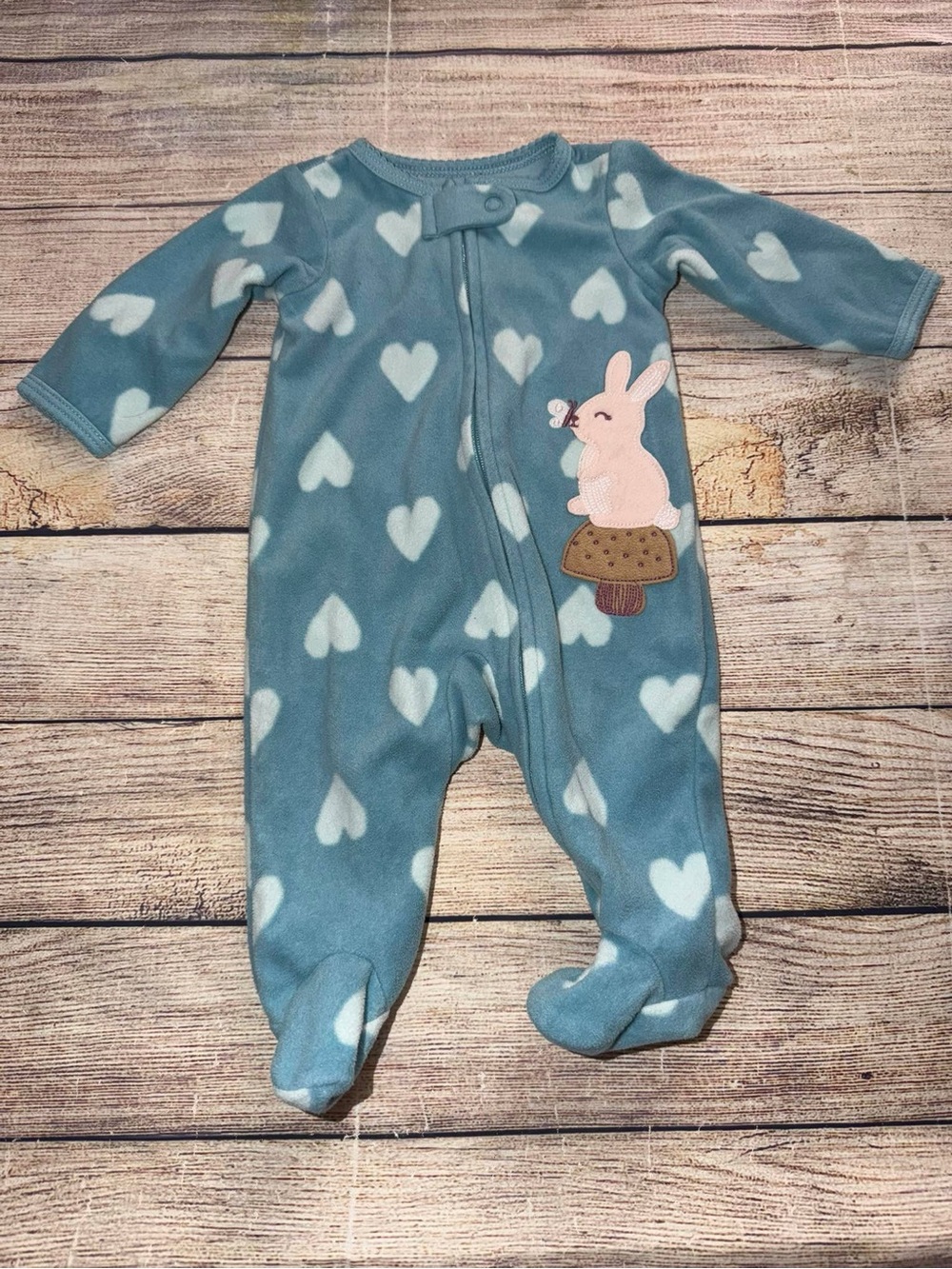 carters fleece sleeper footed pajamas size NB